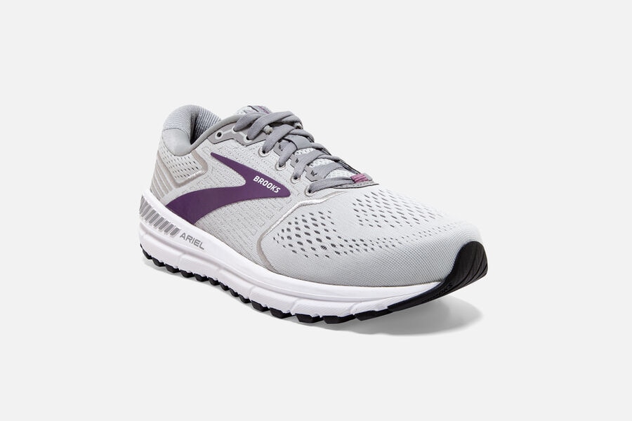 Brooks Running Shoes Womens Grey/Purple - Ariel \'20 Road - 0179-YBONX